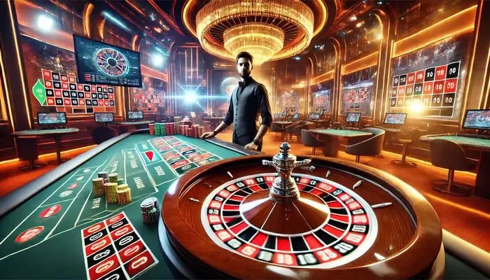 Dealer profesional di meja Bandar Poker